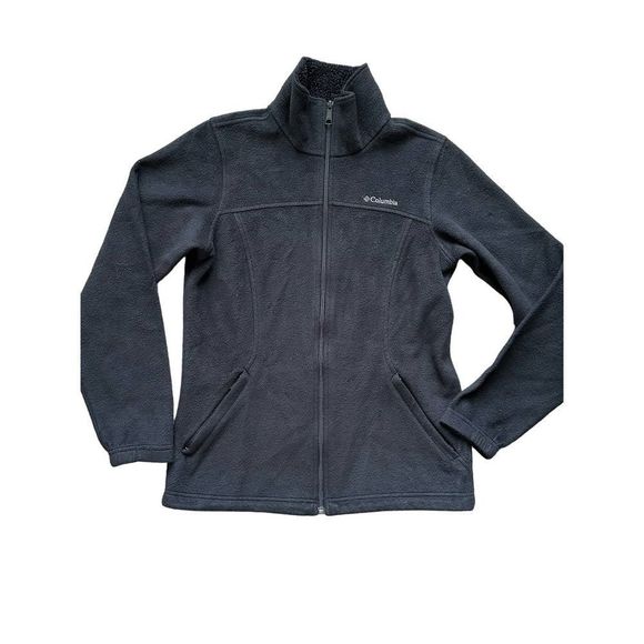 Columbia Dotswarm ll Omni-Heat Women's Full Zip Fleece Jacket Black Size Small‎ - Picture 1 of 8